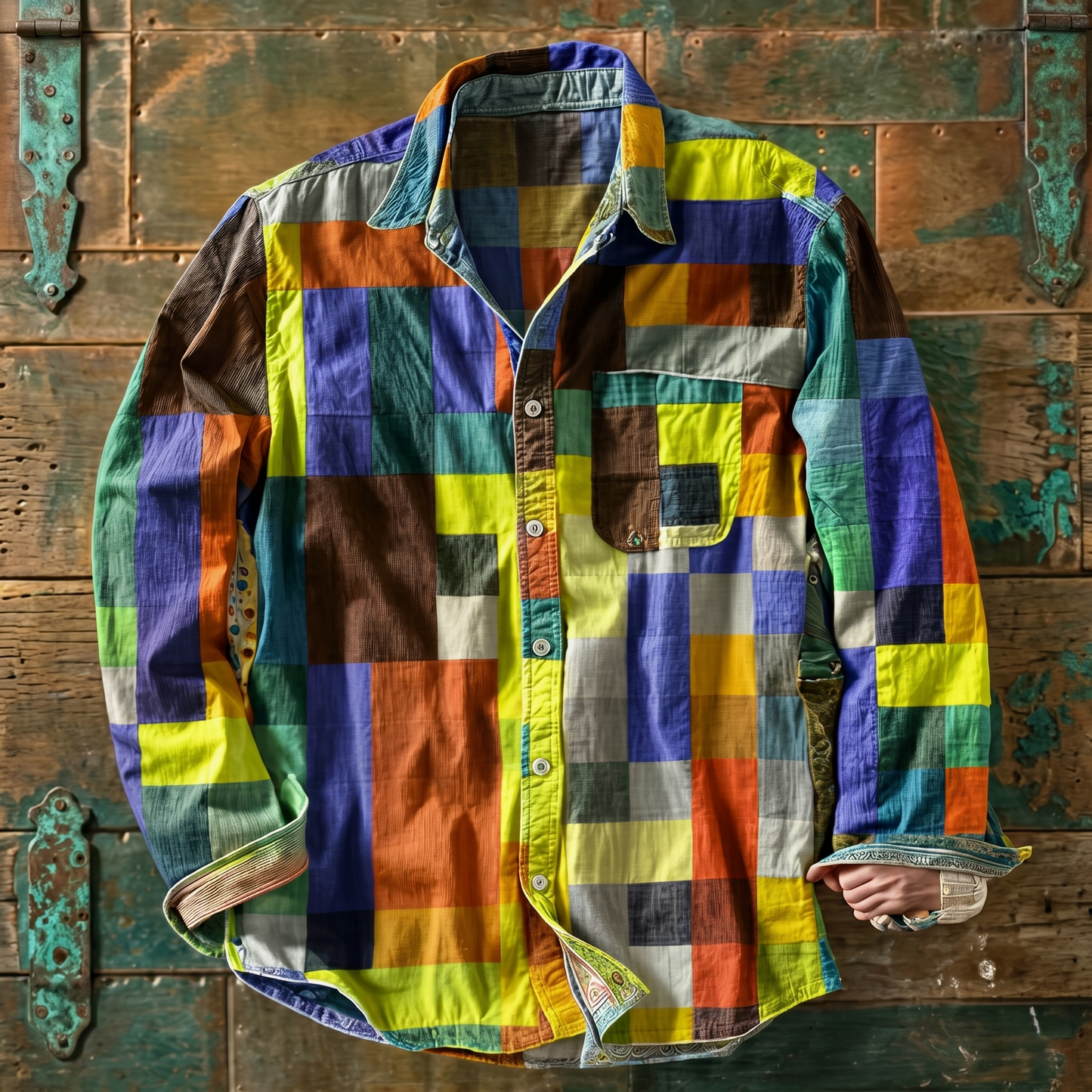 ALVA | Patchwork Grid Shirt