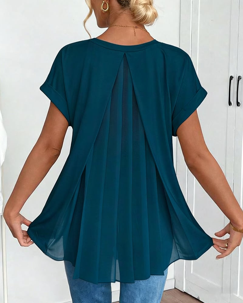 ALVA™ | Pleated Chiffon Top