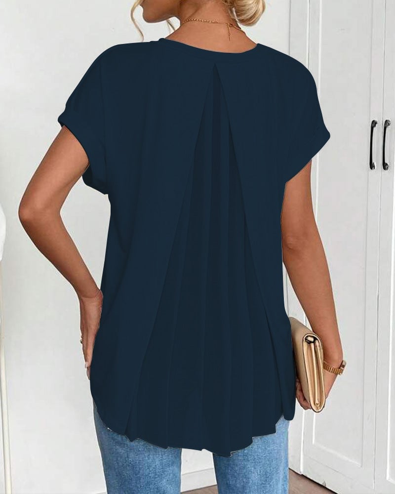 ALVA™ | Pleated Chiffon Top