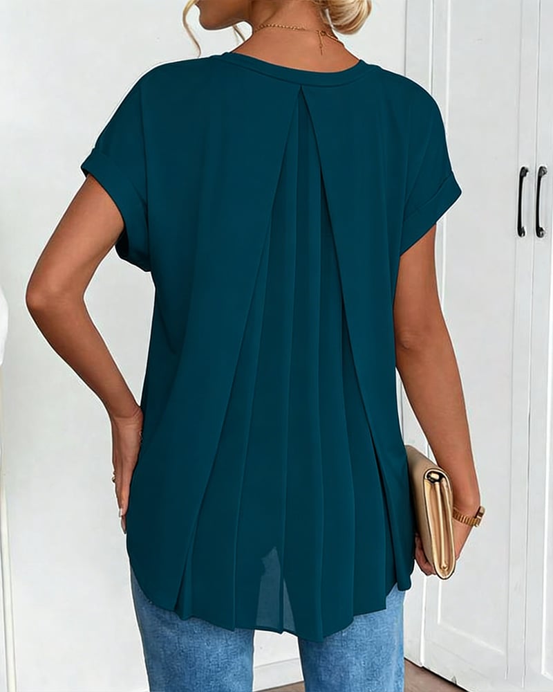 ALVA™ | Pleated Chiffon Top
