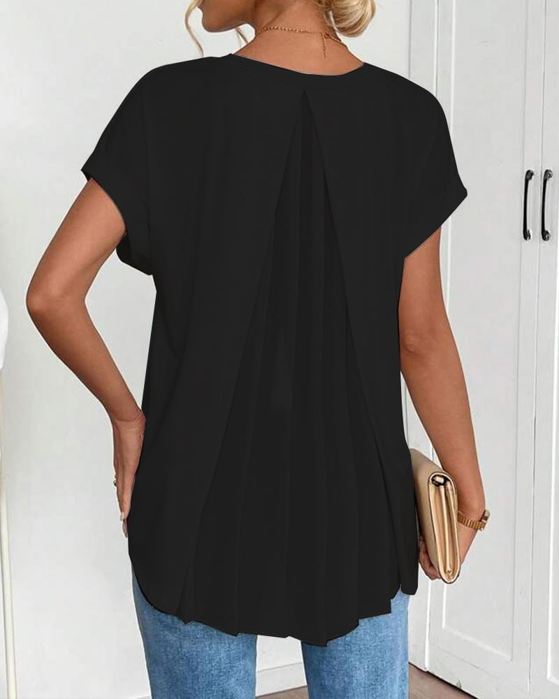 ALVA™ | Pleated Chiffon Top