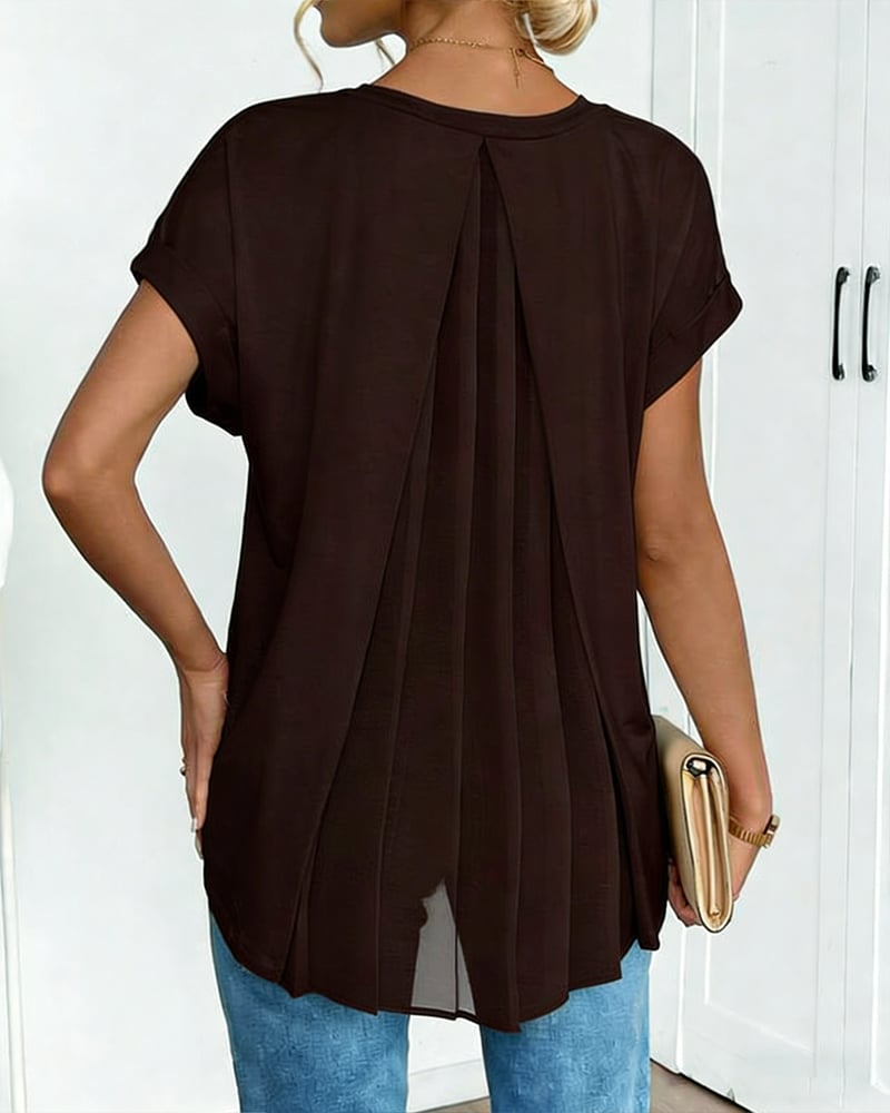 ALVA™ | Pleated Chiffon Top