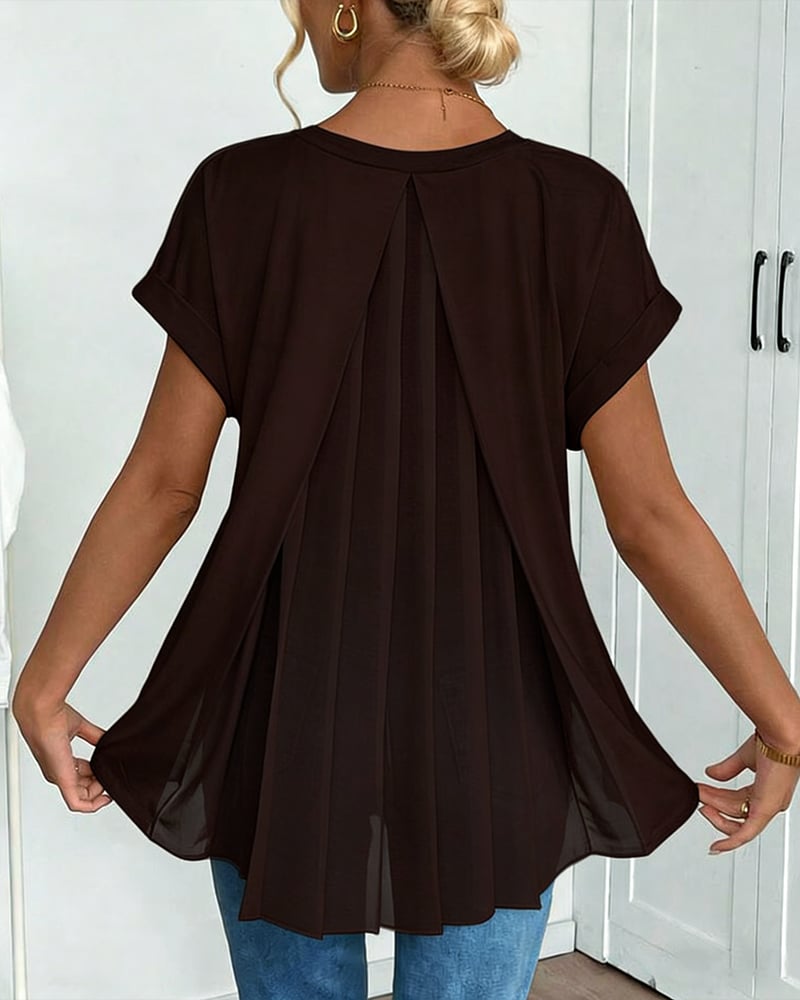 ALVA™ | Pleated Chiffon Top