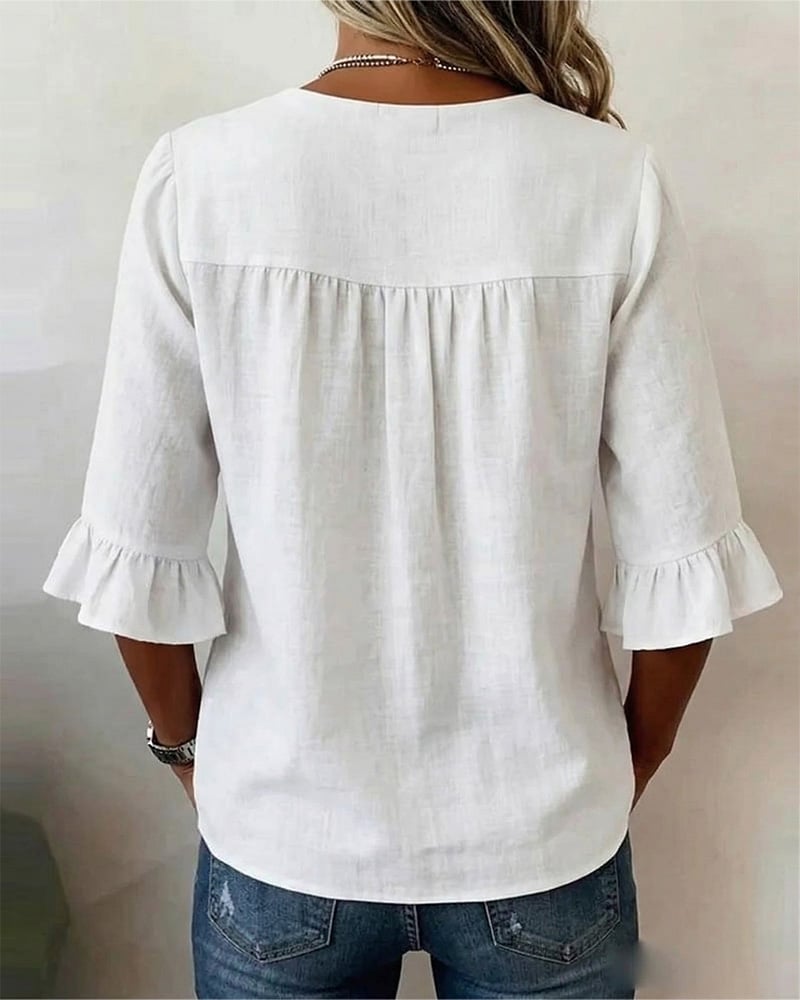 ALVA™ | Button Smock Top