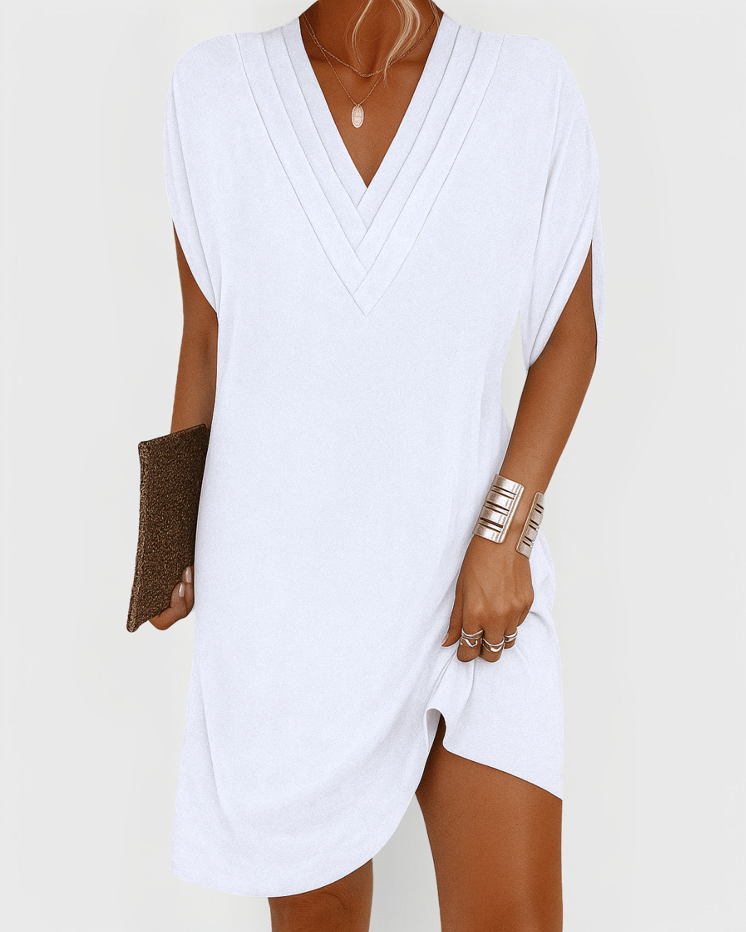 ALVA™ | V-Neck Silhouette Dress