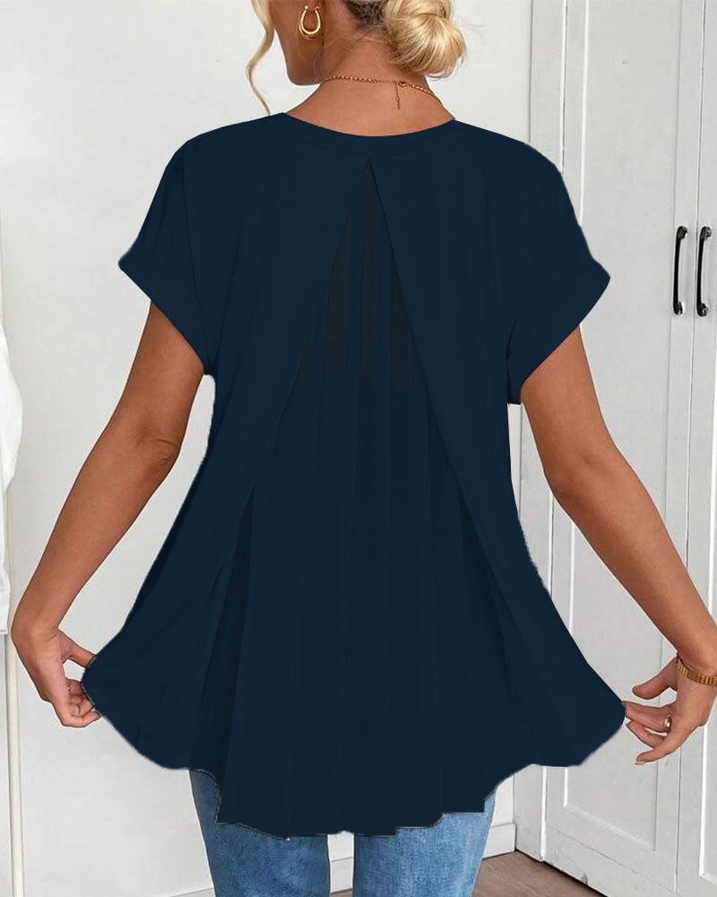 ALVA™ | Pleated Chiffon Top