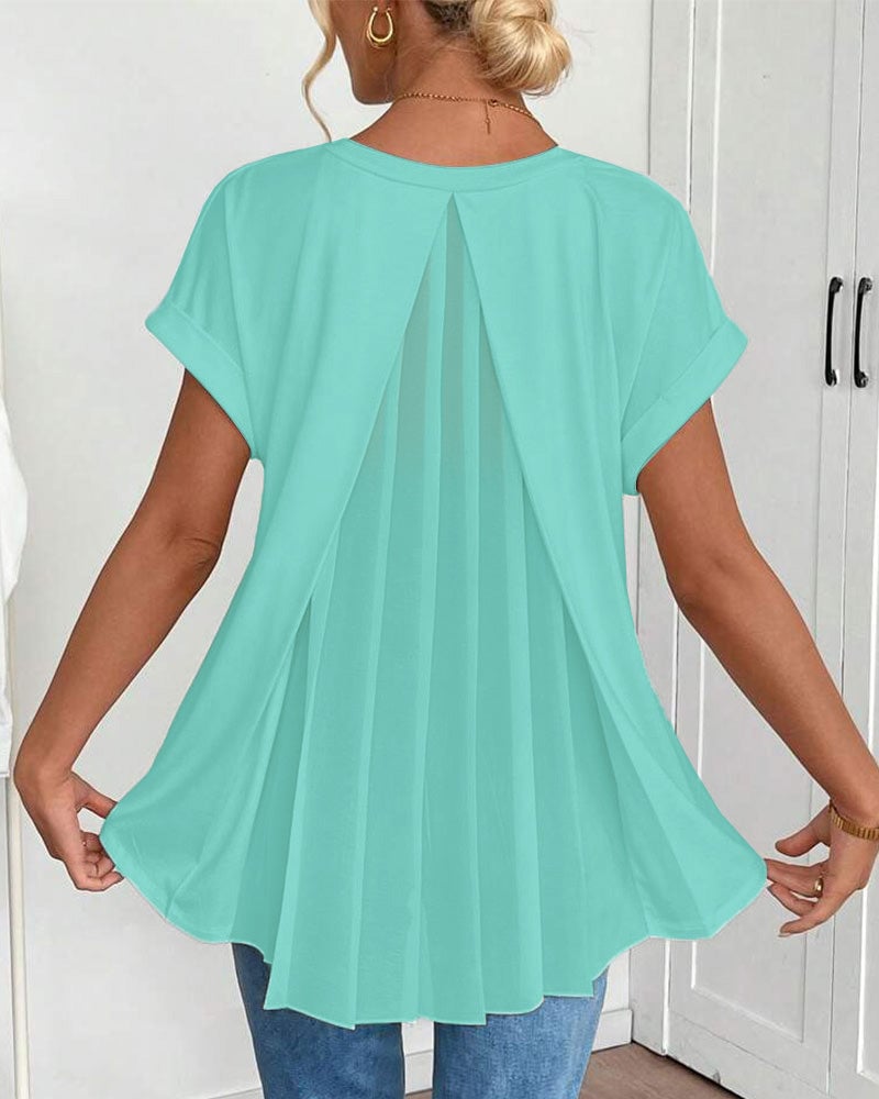 ALVA™ | Pleated Chiffon Top