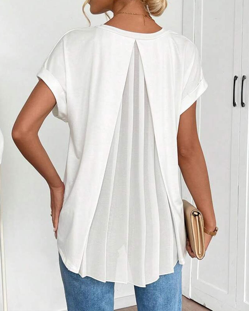 ALVA™ | Pleated Chiffon Top
