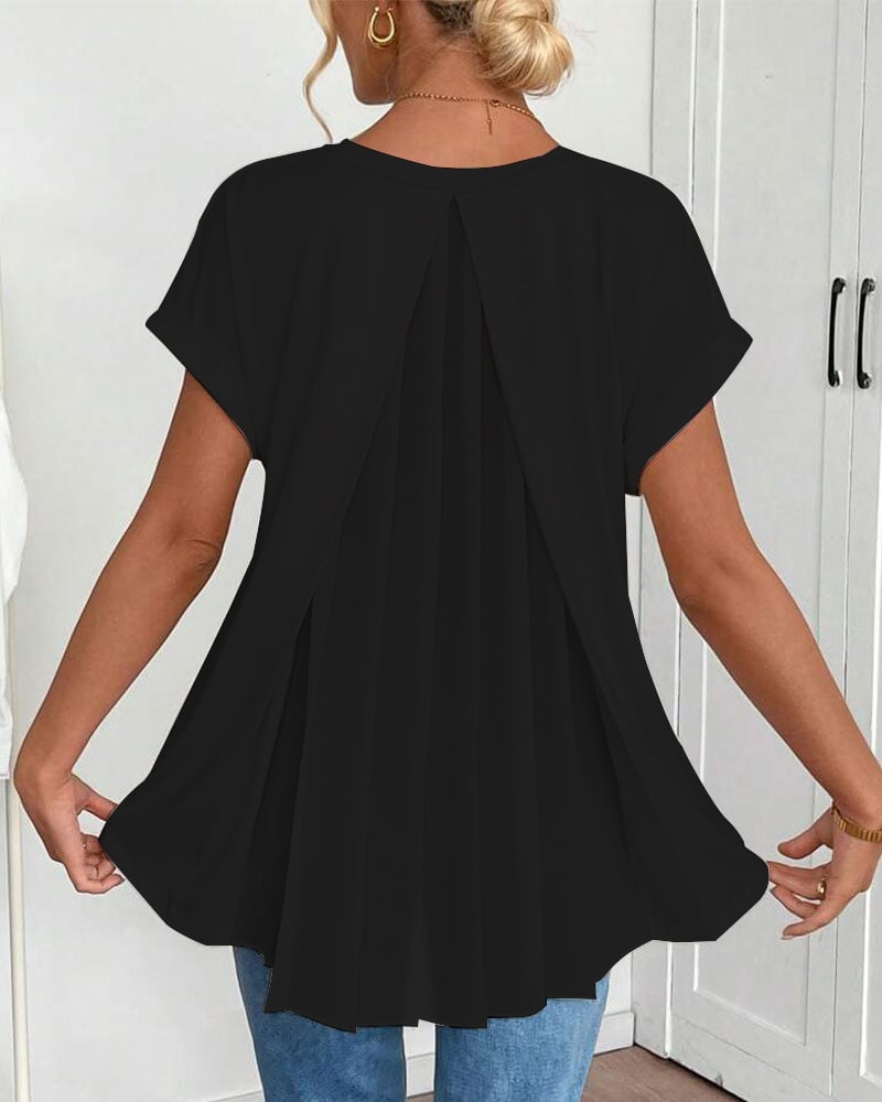 ALVA™ | Pleated Chiffon Top