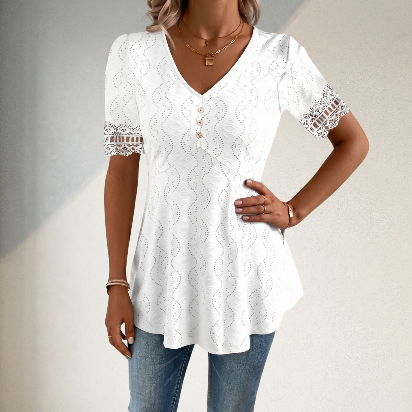 ALVA™ | V Neck Breeze Blouse
