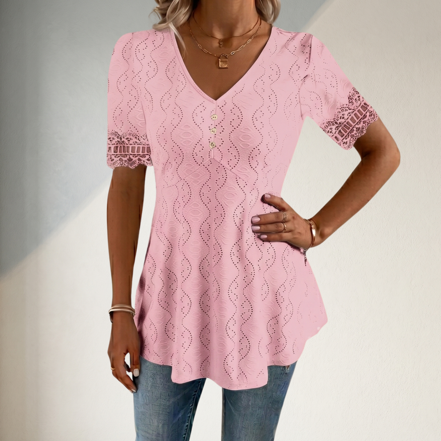 ALVA™ | V Neck Breeze Blouse