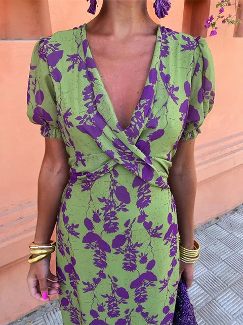 ALVA | Emerald Bloom Dress