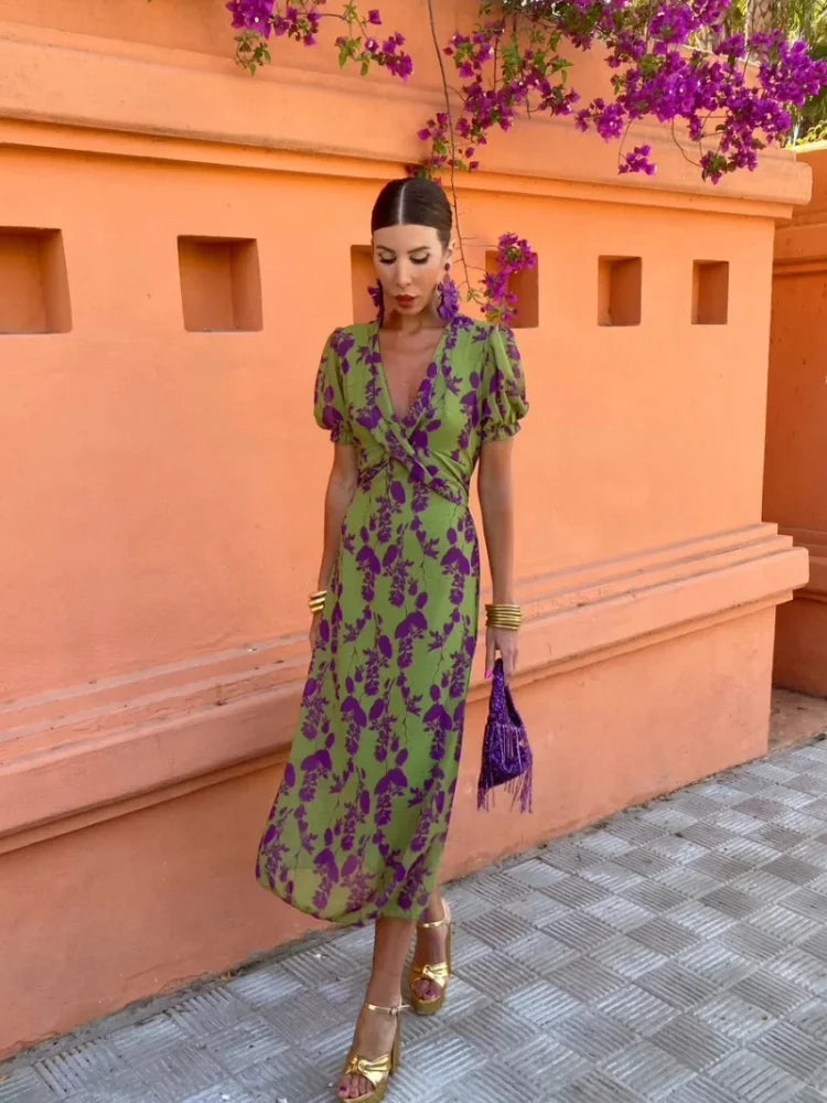 ALVA | Emerald Bloom Dress