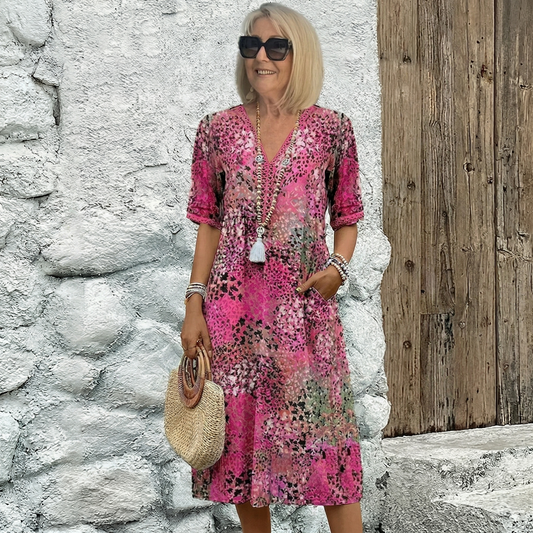 ALVA | Radiant V Neck Dress