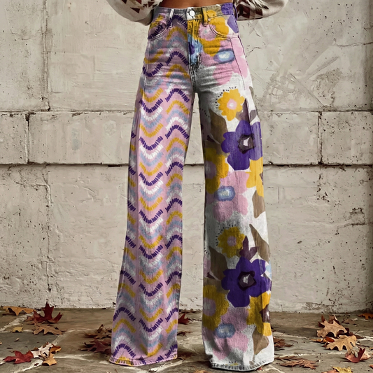 ALVA | Bohemian Floral Trousers