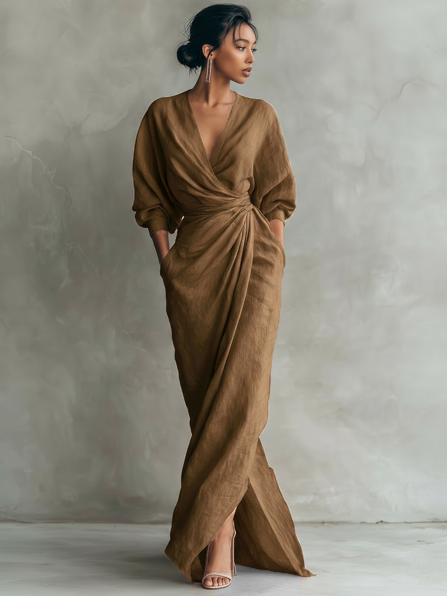 ALVA™ | V-Neck Maxi Dress
