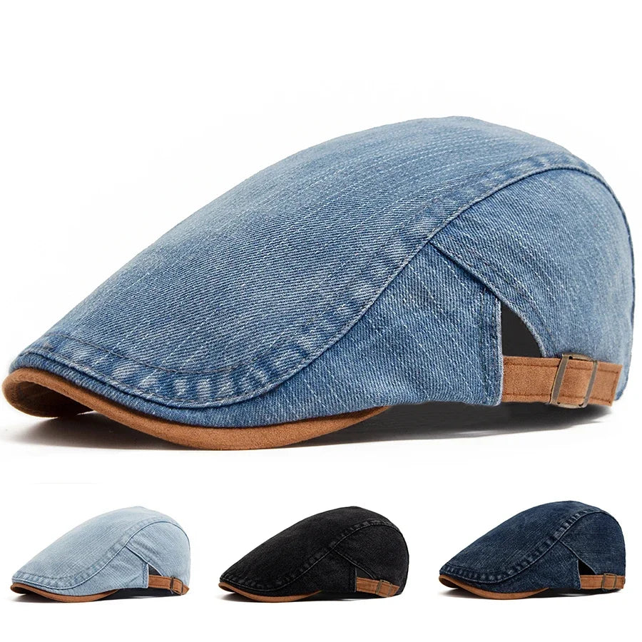 Silvan | Premium Denim Flat Cap