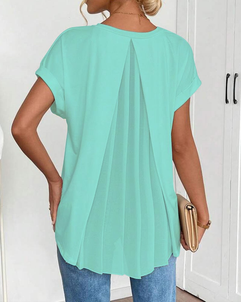 ALVA™ | Pleated Chiffon Top